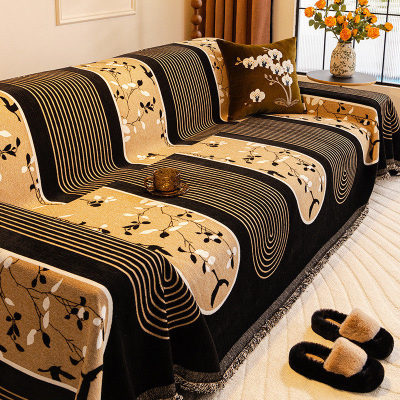 雪尼尔沙发巾一整张全盖2024新款四季通用全包型盖布万能沙发套罩