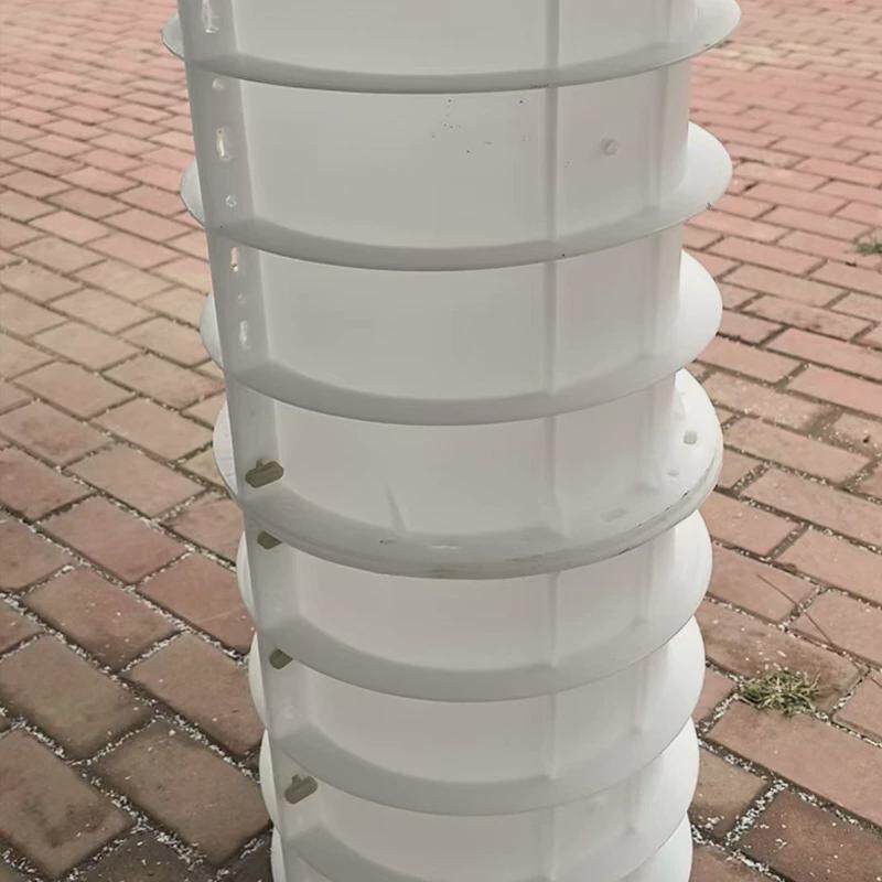 光伏墩圆形塑料模具预制水泥混凝土太阳能发电基础配重块模板
