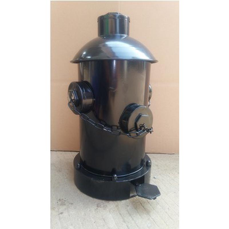 美式摆件垃圾桶创意工业风铁艺做旧脚踏式消防栓垃圾筒复古