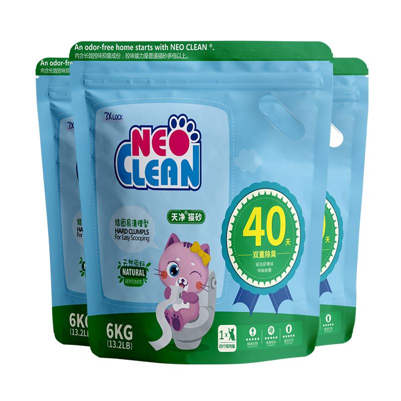 neo天净猫砂消臭结团破碎矿砂膨润土有香6kg低尘颗粒猫砂