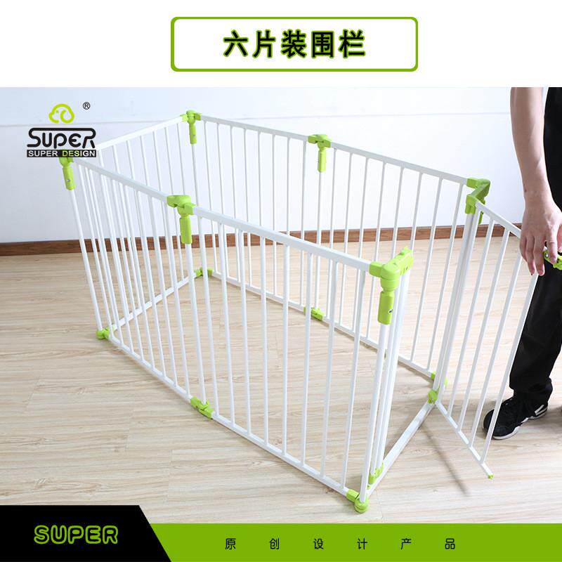 休普厂家自由拼接狗栏宠物围栏护栏门栏栅栏门狗狗六片围栏