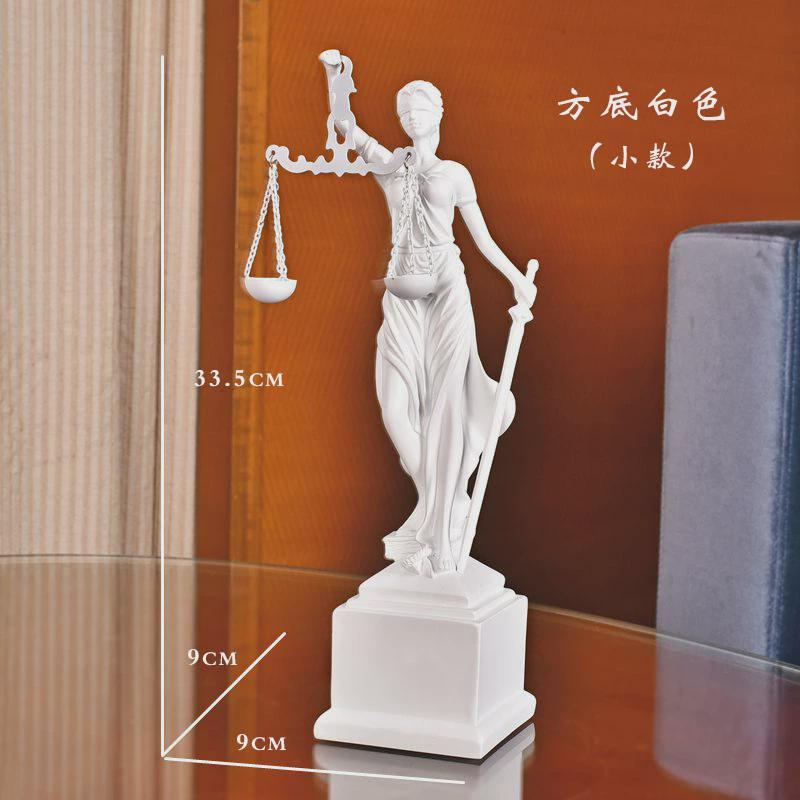树脂人物塑像忒弥斯正义女神雕像酒店家居客厅卧室书房装饰摆件