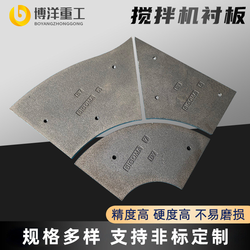 搅拌机衬板搅拌机配件衬板方形衬板衬板翻砂件刮板搅拌臂