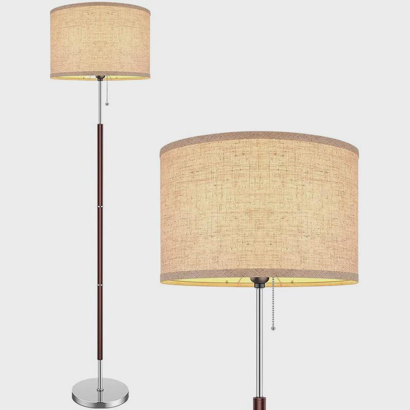 客厅落地灯立式装饰台灯简约现代拉链开关书房卧室沙发落地灯