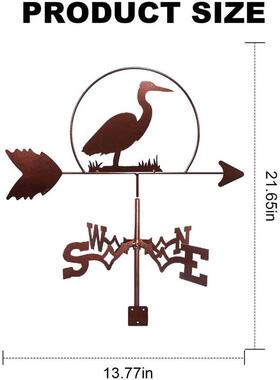 新款飞龙飞鹰女巫北美欧风向标工艺品摆件金属不锈钢园艺铁艺