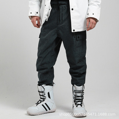 gsousnow束腿束脚男款防水保暖冬季雪裤2021单板收脚滑雪裤滑雪裤