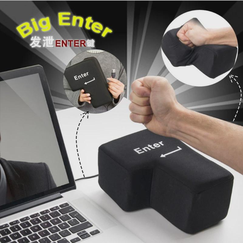 Big enter按键电脑USB大号回车键午睡枕解压出气发泄减压神器礼物