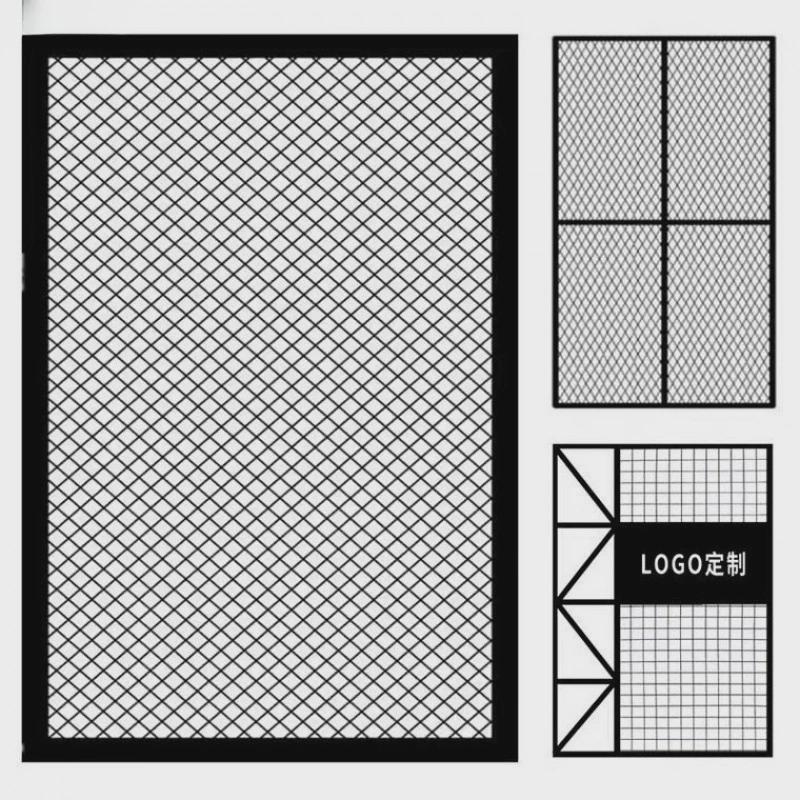菱形网片网格装饰隔断墙镂空吊顶铁丝网铁艺壁挂网格照片装饰