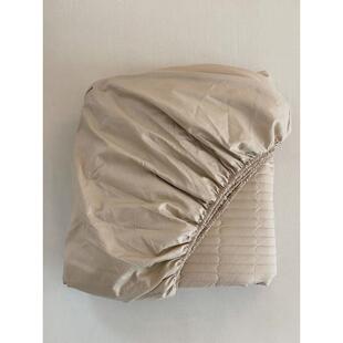 韩式博主风纯色夹绗缝直条棉加高床罩全棉全包围床垫保护套床笠++