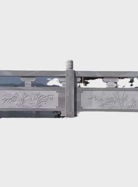 石雕栏杆别墅阳台柱栏杆庭院围栏鱼池护栏户外浮雕栏板大理石栏杆