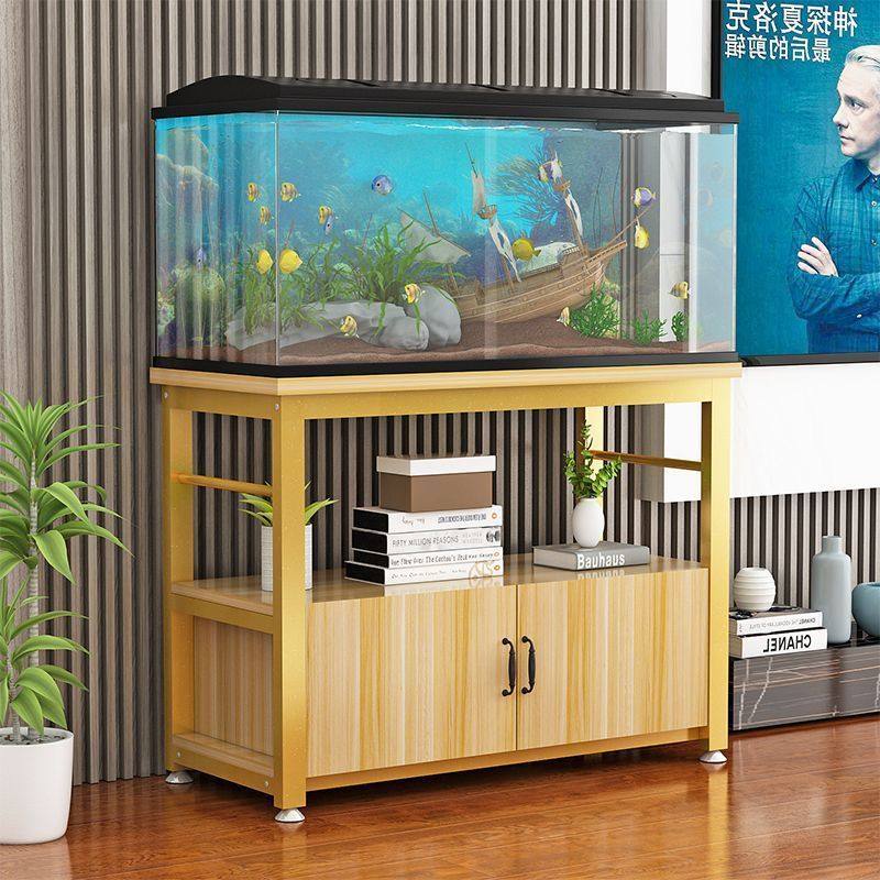 热销钢鱼缸架子新款鱼缸底柜金属底架底座镀锌管草缸木铁艺鱼缸柜