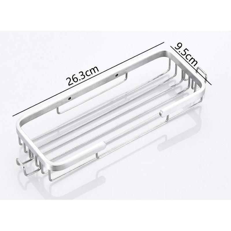 99ch304卫生间浴室不锈钢阳台沥水肥皂盒香皂盒置物架网篮打孔免