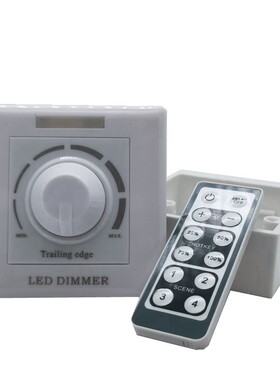 LED后切调光开关86型调光面板200W400w600w100-240V可控硅调光器