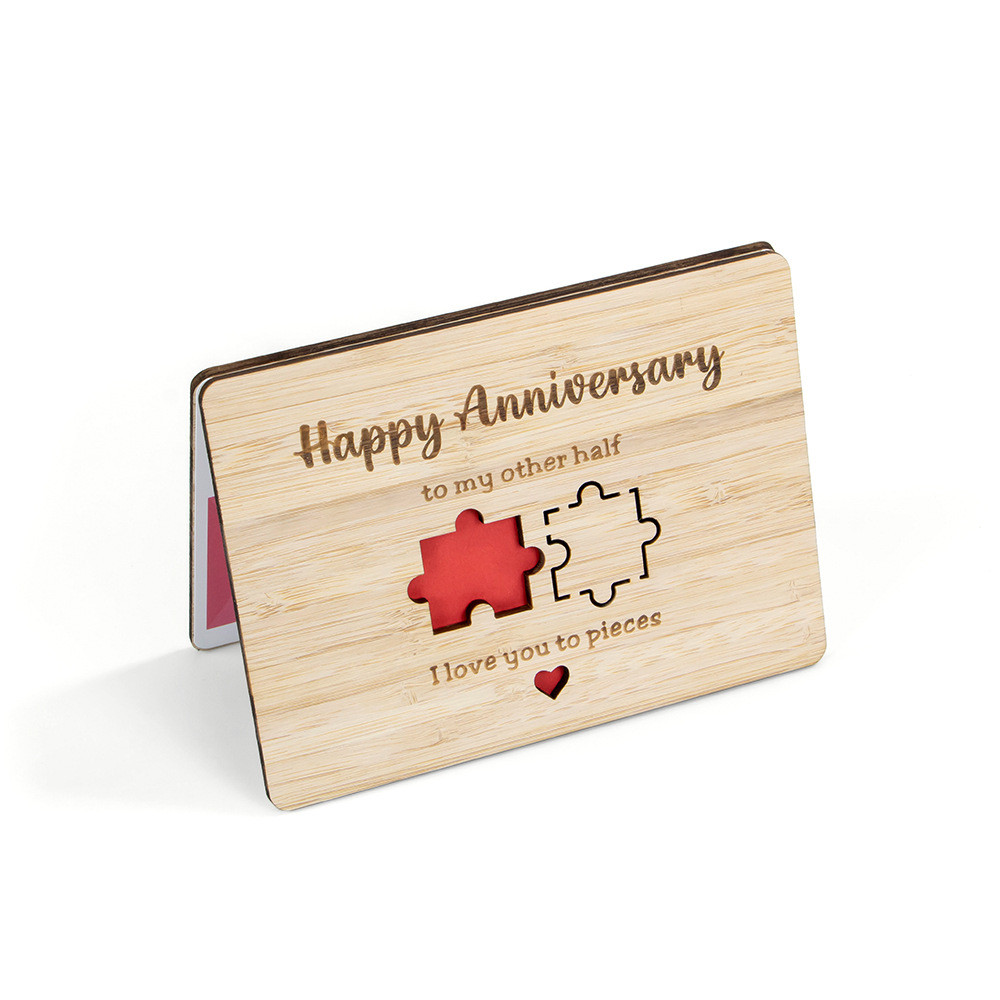 拼图贺卡婚礼纪念版式父亲节母亲节婚礼几年生日教师节镂空贺卡