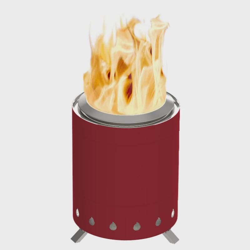 不锈钢户外防风柴火炉露营野餐无烟炉热烤火全套便携碳庭院炉