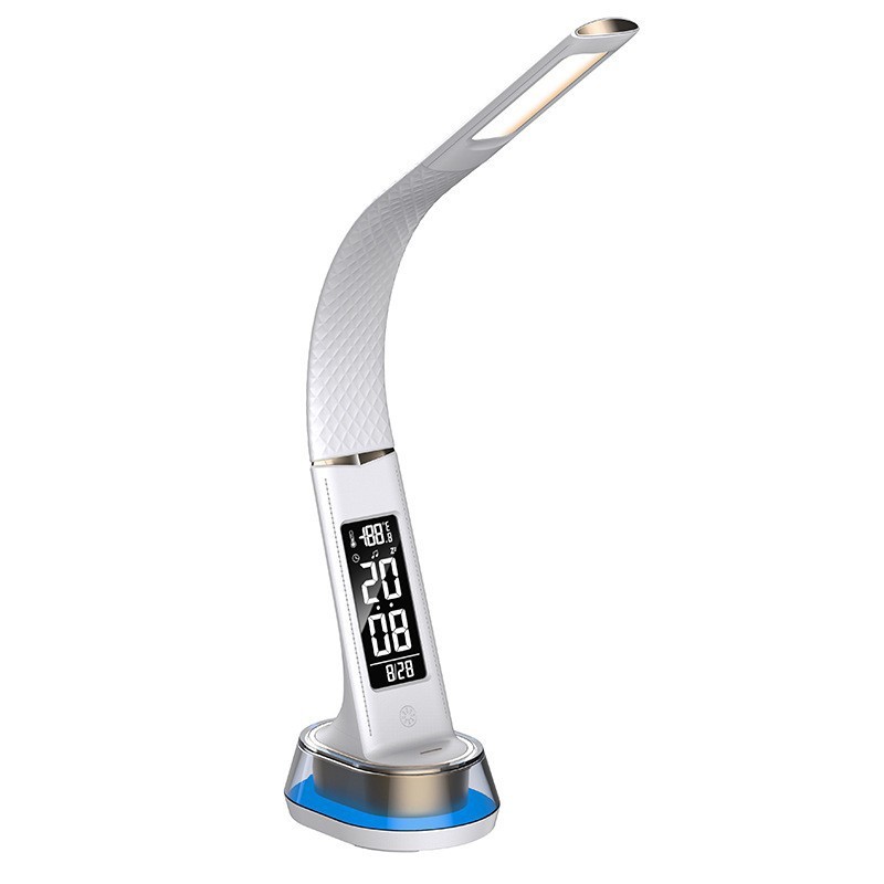 rgb桌面极简台灯万年历液晶屏台灯简约ins风轻奢护眼床头氛围学习