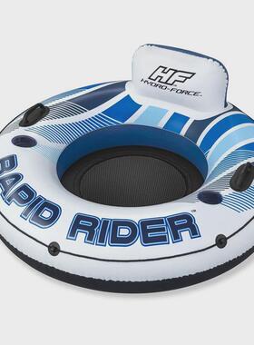 43116加厚超大号胖子泳圈成人充气救生浮坐圈带把手冲浪圈