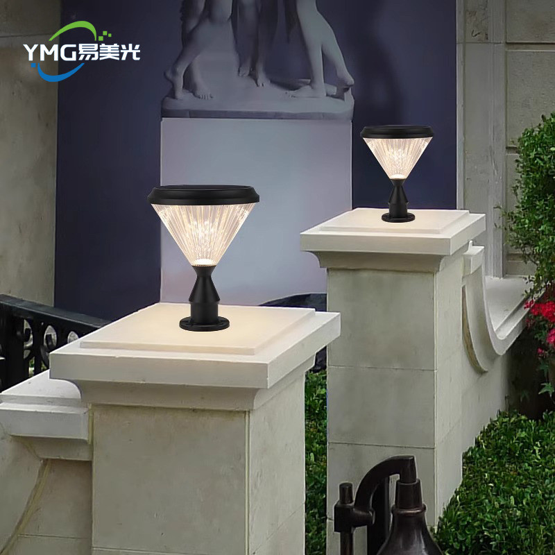 太阳能柱头灯户外防水庭院灯露天阳台花园布置灯围墙柱子护栏批发