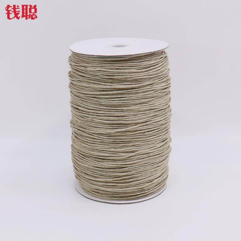 上蜡纯麻蜡线3股偏白上蜡黄麻绳服装辅料吊牌线灯罩创意diy装