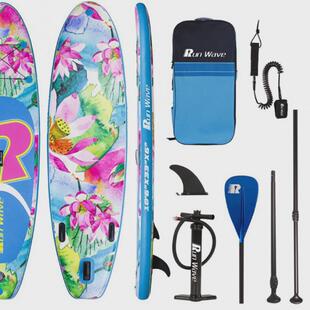 9rN站立式充气桨板SUP划水板休闲旅行冲浪水上竞技电动加厚双人浆