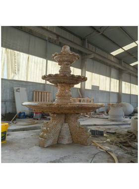 欧式户外庭院喷泉别墅路中石雕喷泉大理石雕刻喷水池景石喷泉