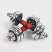 电镀哑铃套装 实心铸铁肌肉锻炼哑铃男士 健身锻炼健美运动电镀哑铃