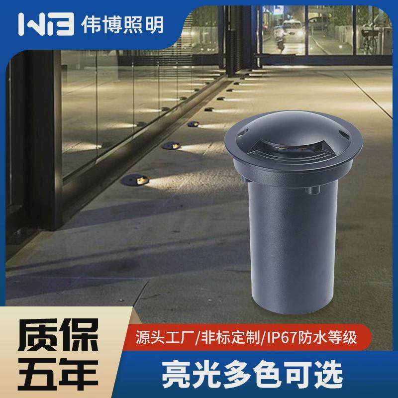 led走道灯嵌入式户外防水地埋龟背灯侧面透光墙角栈道广场台阶灯
