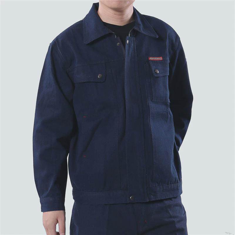 耐磨耐脏牛仔工作服套装男秋冬加厚电焊工工装厂服劳保服耐烫工衣