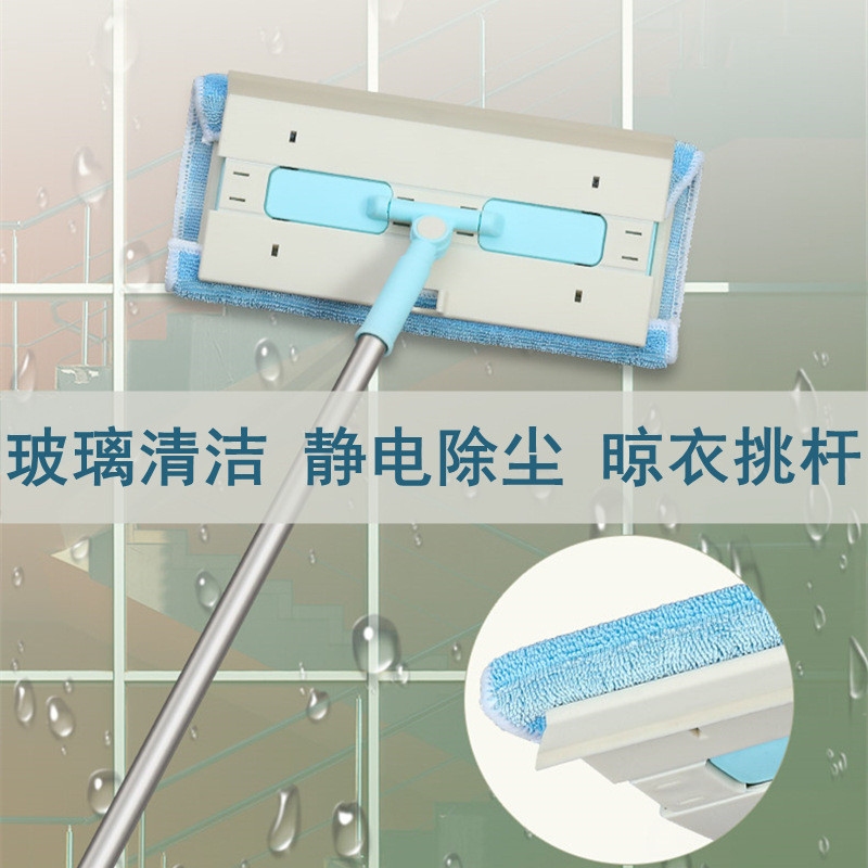 玻璃清洁器伸缩双面擦窗器纱窗刮擦一体干湿两用浴室卫生间刮水器
