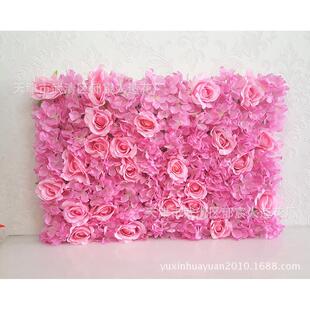 仿真绣球花墙玫瑰花墙花片花墙婚庆背景橱窗装饰花网格森系牡丹