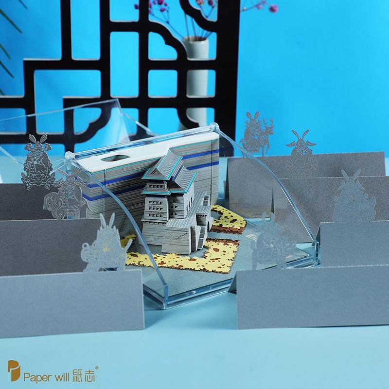 创意3d便签纪念北京便利贴箭楼立体模型创意便签礼品纸雕正阳门