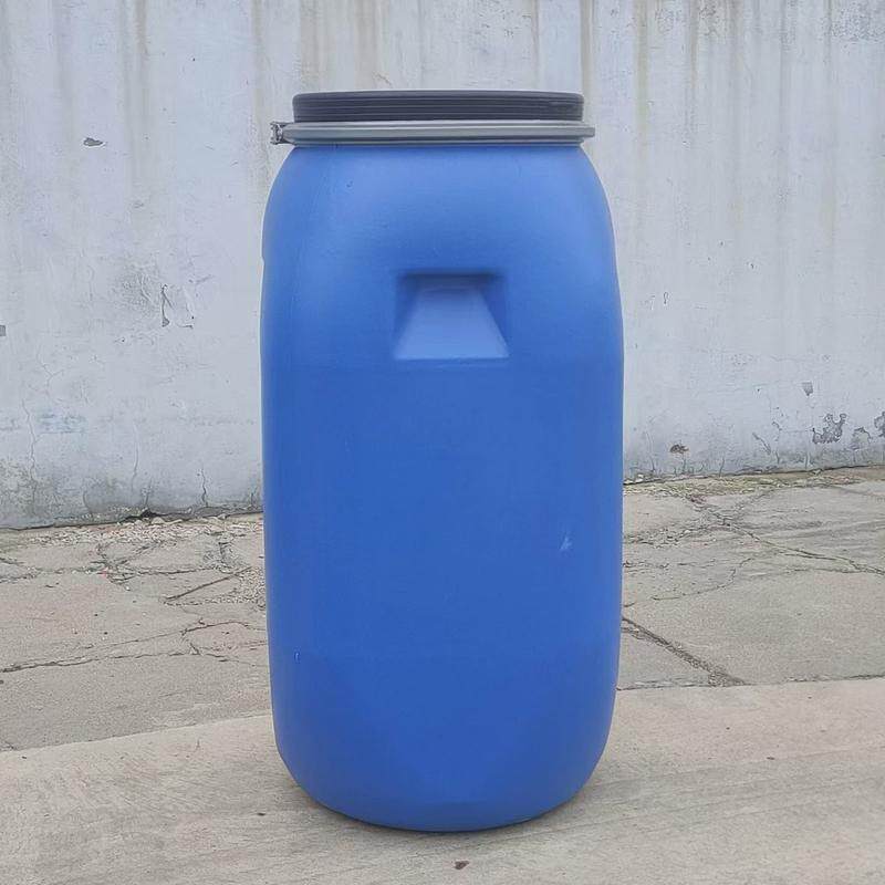 厂家定制100升方形加厚大口径带盖塑料抱箍桶化工周转桶废液桶