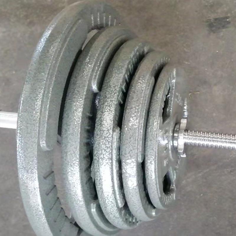 杆哑铃片三孔手抓片2KG片5KG10K大孔小孔杠铃片20KG烤漆MC片马西
