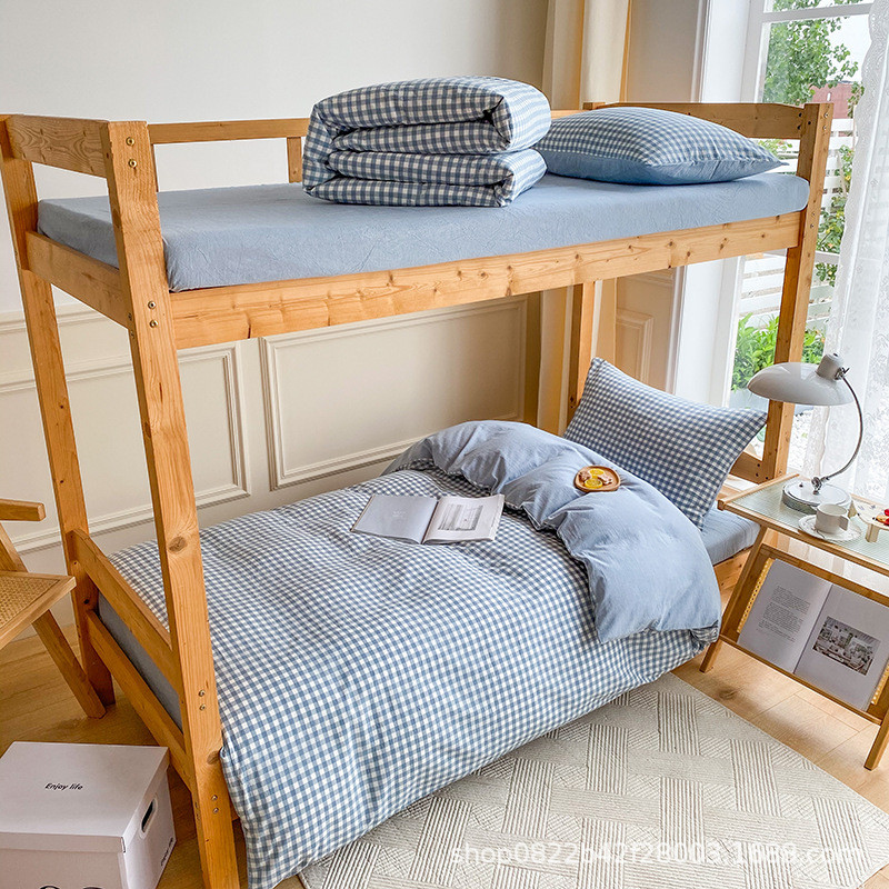 学校长绒棉四件套学生宿舍三件套批发宿舍純棉六件套床上用品套装