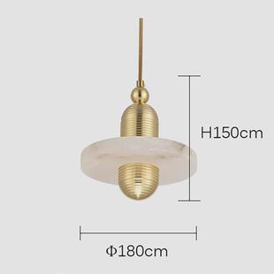 北欧轻奢极简风格 天然云石吊灯餐厅卧室床头吧台灯吊线小吊灯