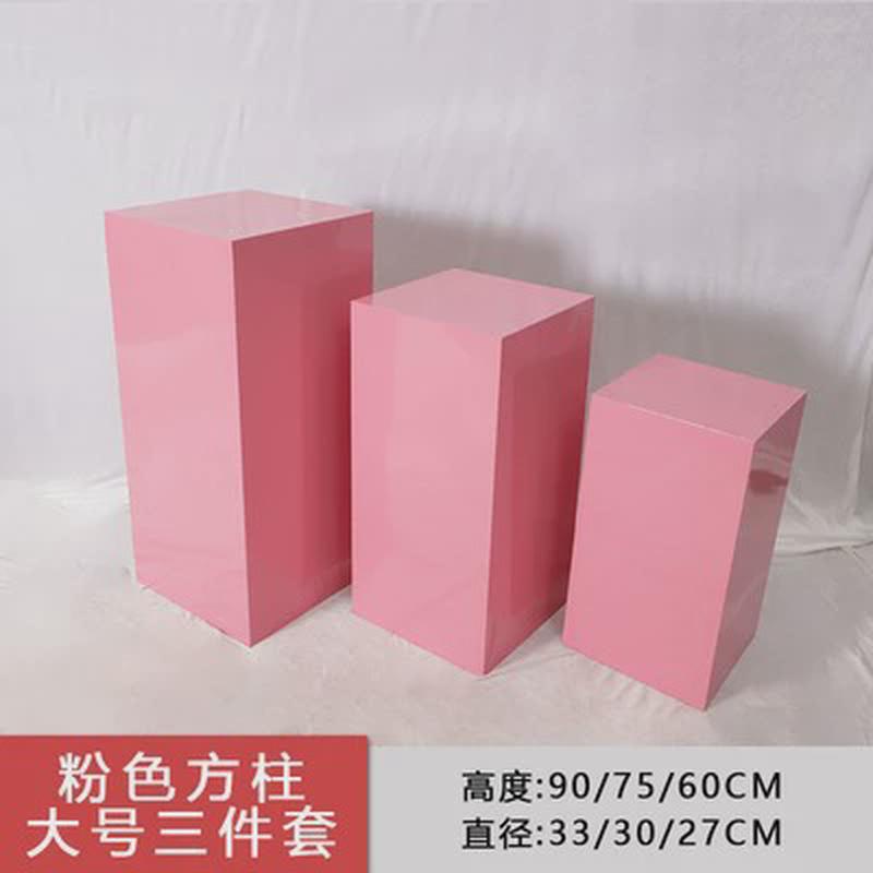 装饰摆件道具铁艺圆柱体甜品台婚礼迎宾区婚纱摄影酒店橱窗婚庆