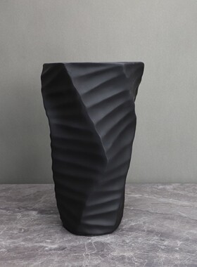 现代简约几何摆件树脂插花花瓶样板房客厅茶几餐桌家居软装饰花器