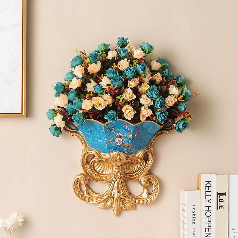 热销2eie欧式壁挂装饰上花瓶壁饰花盆花艺挂件家居客厅墙饰走廊墙