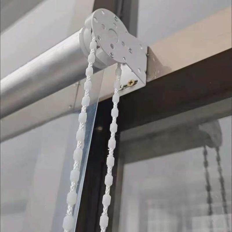 透明卷帘手动拉珠升降防水防尘冷气暖气隔断PVC软帘阳台防雨帘实