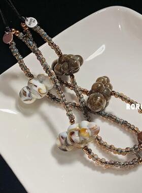 ROROSa串珠挂绳系列咖啡云朵手机链挂件相机配链ins同款复古挂绳