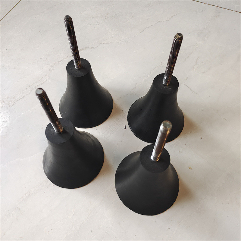 定制带螺丝橡胶吸盘椭圆形包支座橡胶底座健身器材金属密胶件