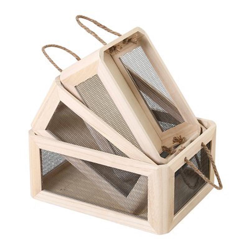 长方形简约复古实木铁艺木大储物木箱子木盒日式收纳箱筐手提桌面