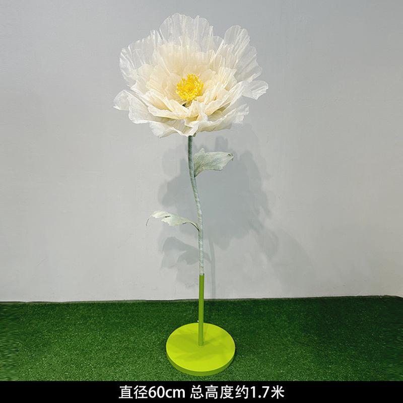 大型仿真婚礼路引电动开合花商场橱窗美陈手工花艺装饰布置道具