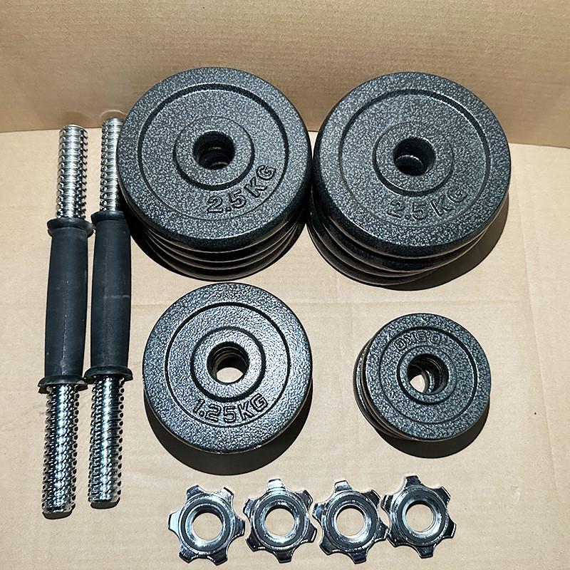 铸铁烤漆哑铃套装男士哑铃健身器材体育锻炼健身铸铁烤漆家用