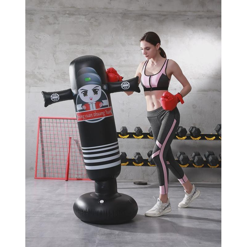 新款动物款充气拳击柱儿童成人柱减压打击健身卡通pvc不倒翁沙袋