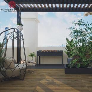 石英砖20厚户外哑光600*1200庭院阳台室外别墅景墙花园仿石砖木纹