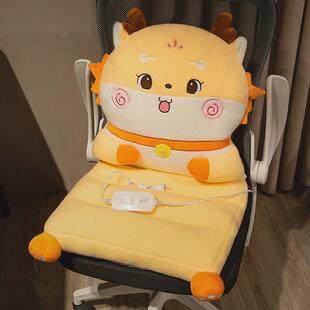 冬季办公室坐垫座垫屁垫久坐靠垫靠背一体椅子加热座椅垫学生宿舍