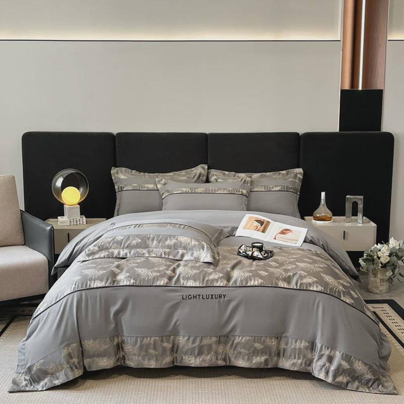 0WYV中式结婚四件套大红色床单刺绣被套婚庆床上用品陪嫁喜被