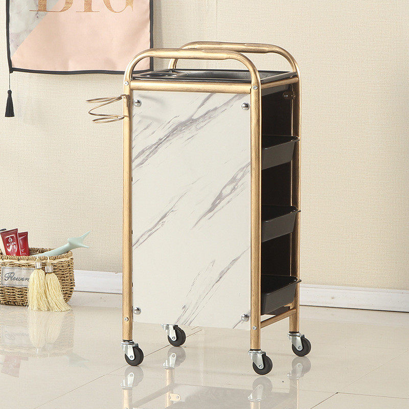 复古美发推车发廊美容小推车手推车理发店烫染工具车