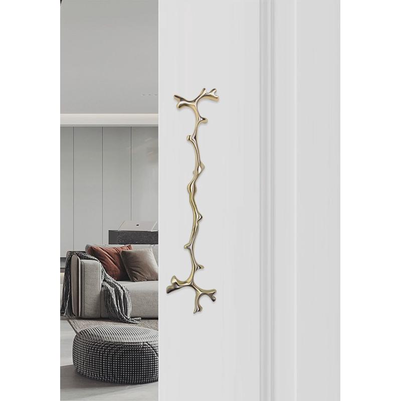 铝合金创意树枝拉手轻奢树杈把手简约抽屉橱柜门仿古铝拉手实心